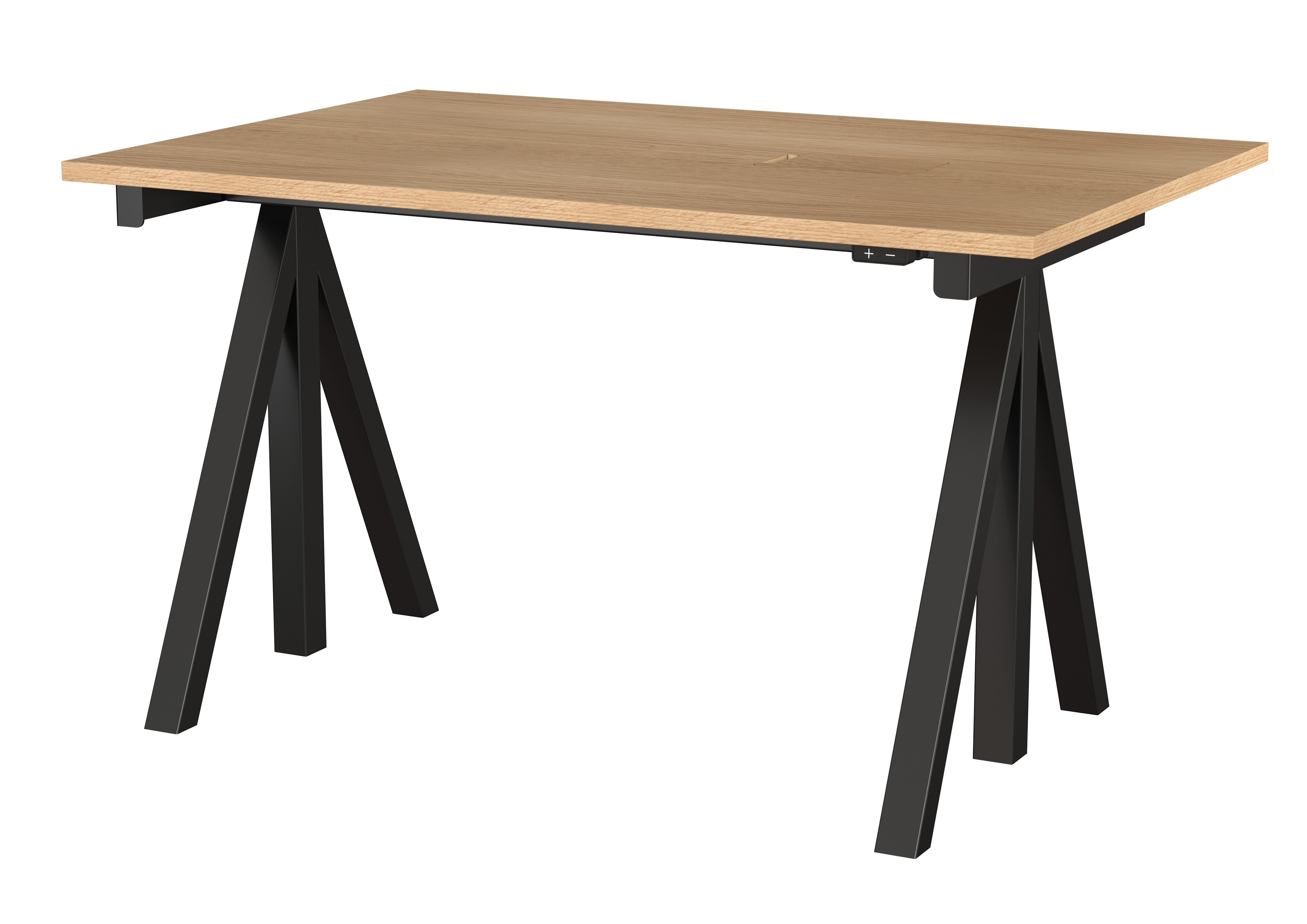 Height-adjustable work desk 120x78 Oak/Black