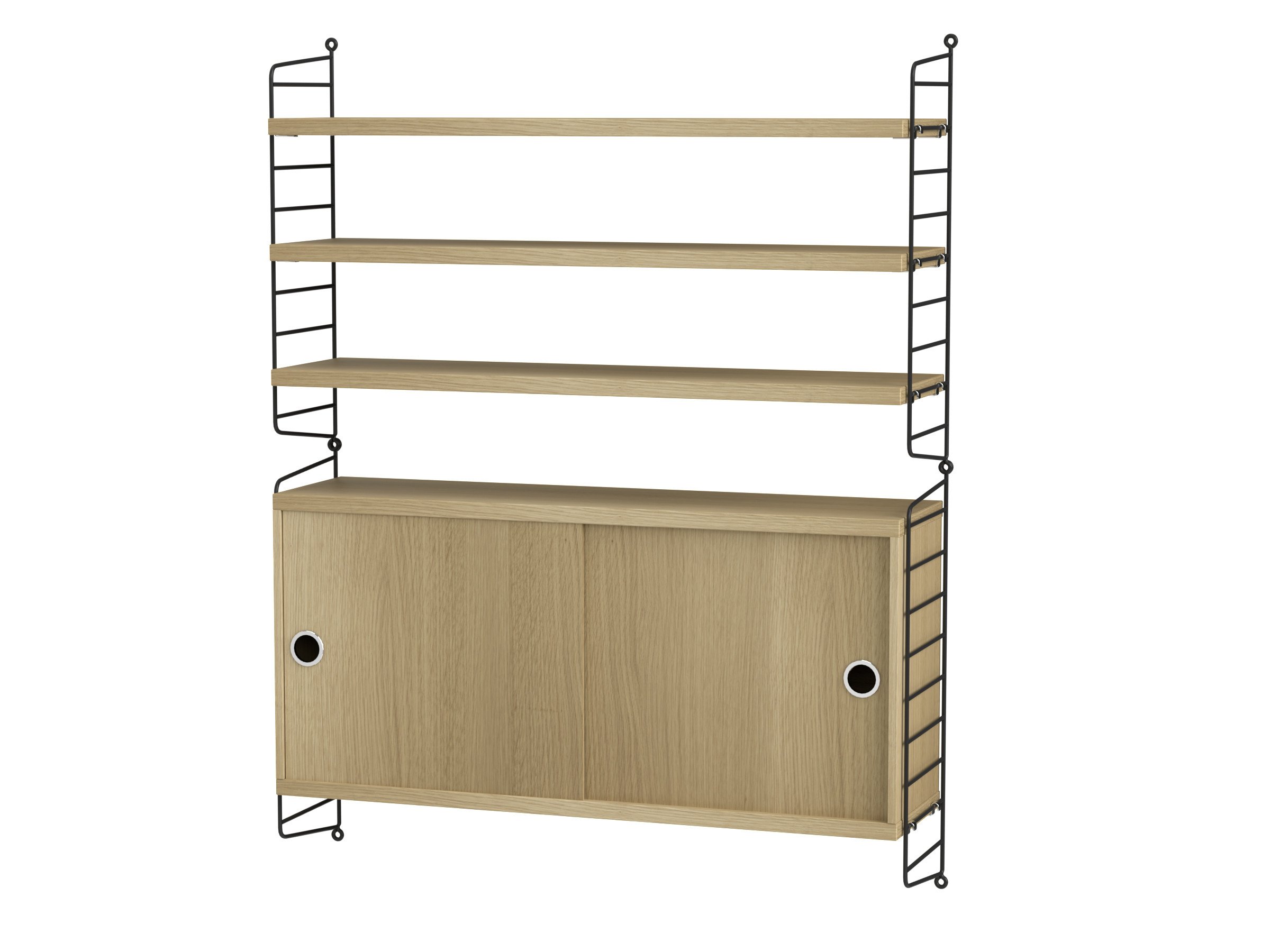 Wohnzimmer I Schwarz/Eiche