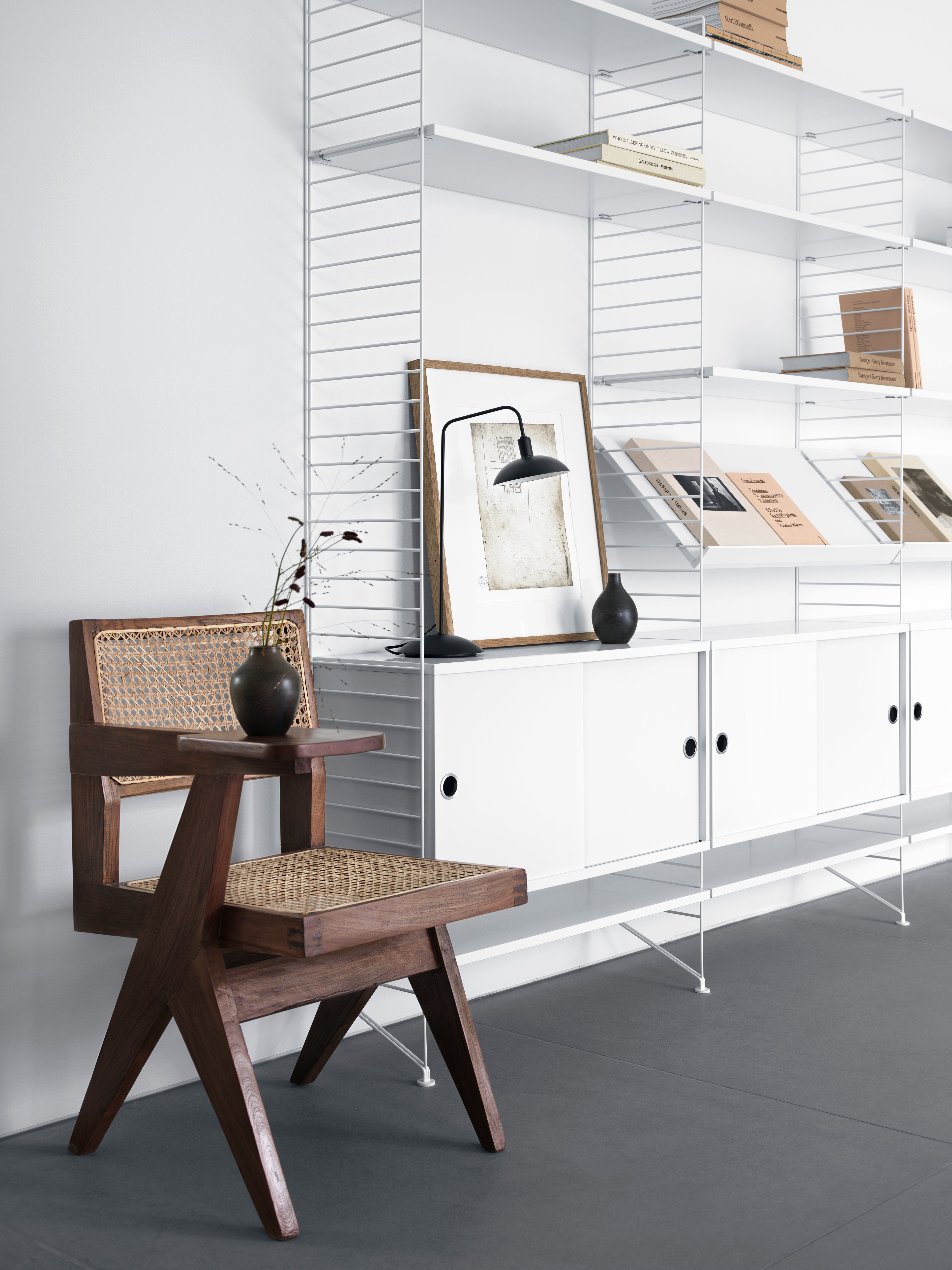 Metal shelves low w78 x d30 cm Black