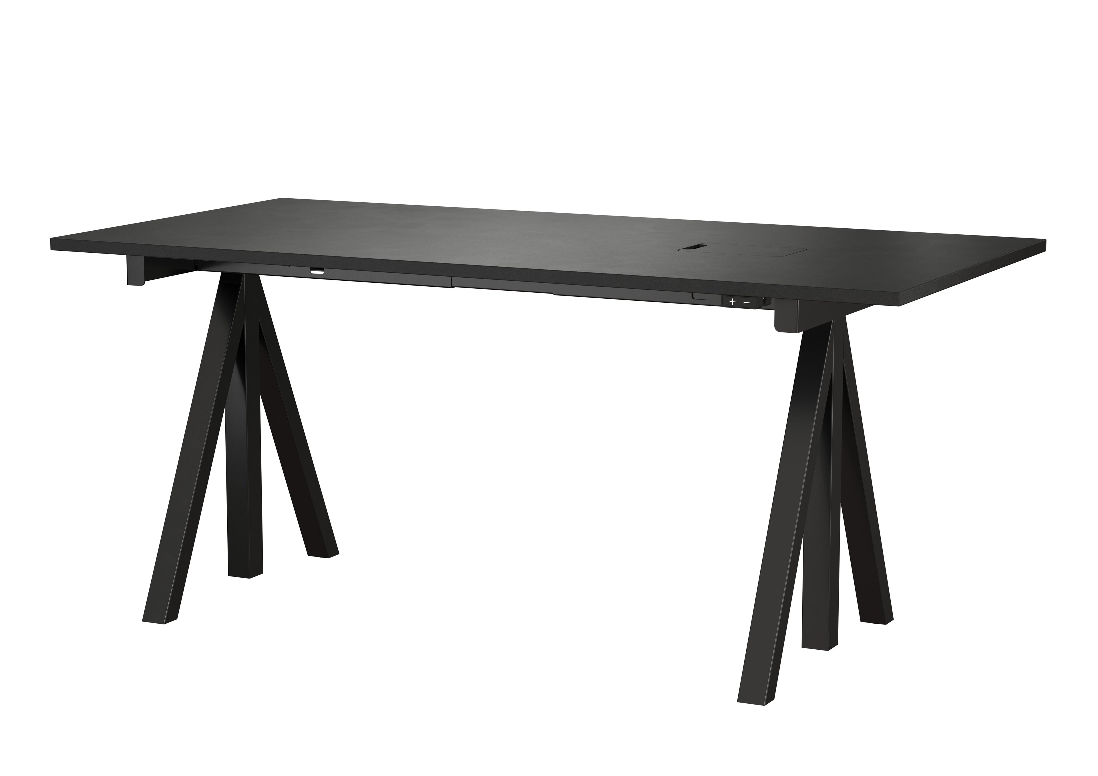 Height-adjustable work desk 160x78 Black