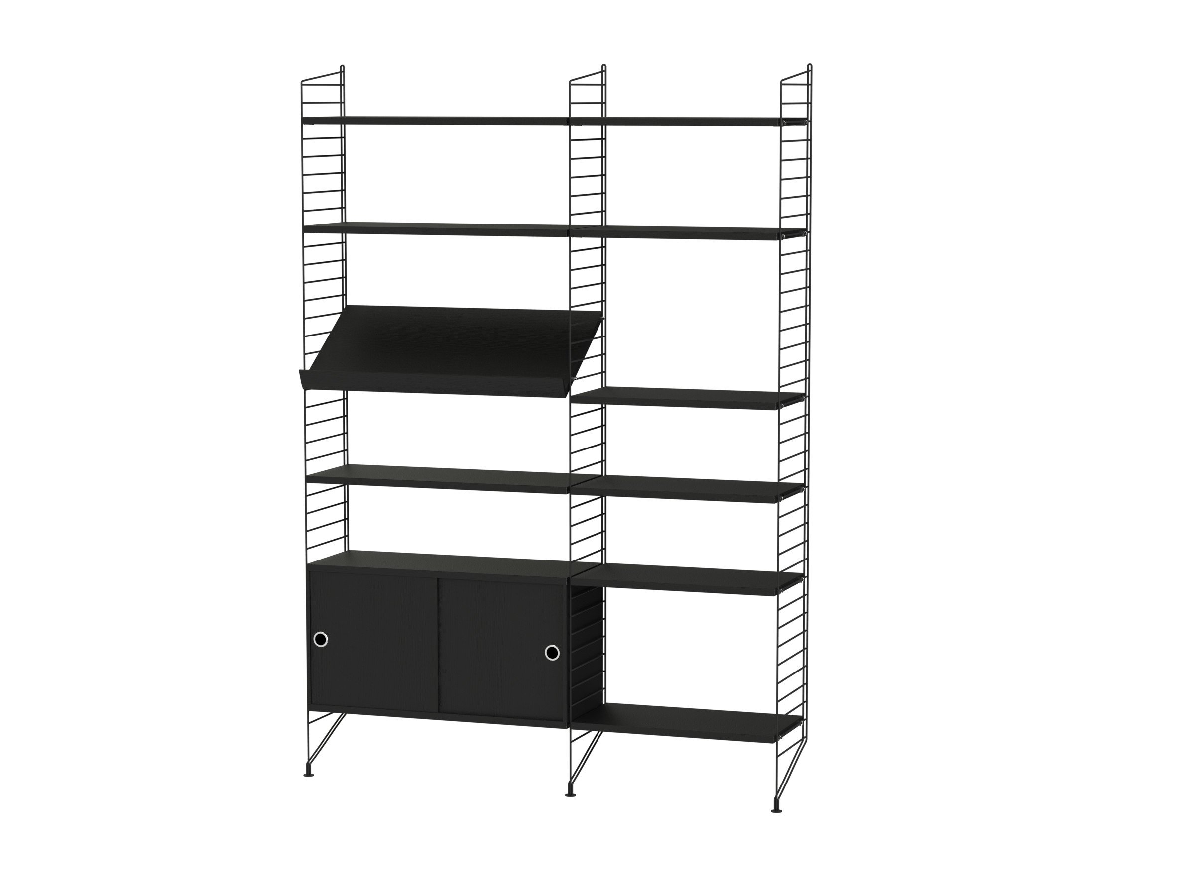 Wohnzimmer H Schwarz/schwarz gebeizte esche