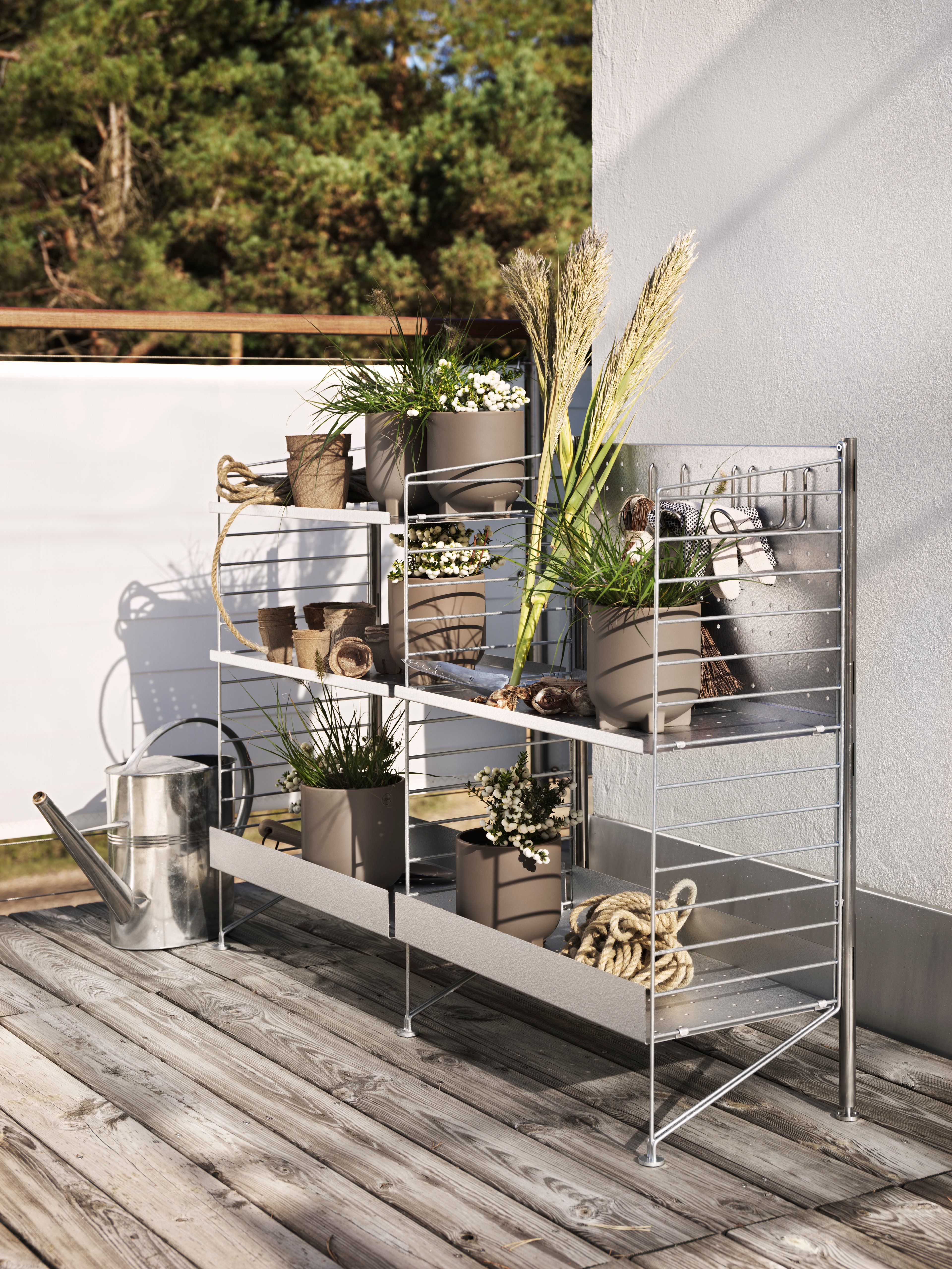 Étagères 3-pack 58x2x20 Frêne teinté noir