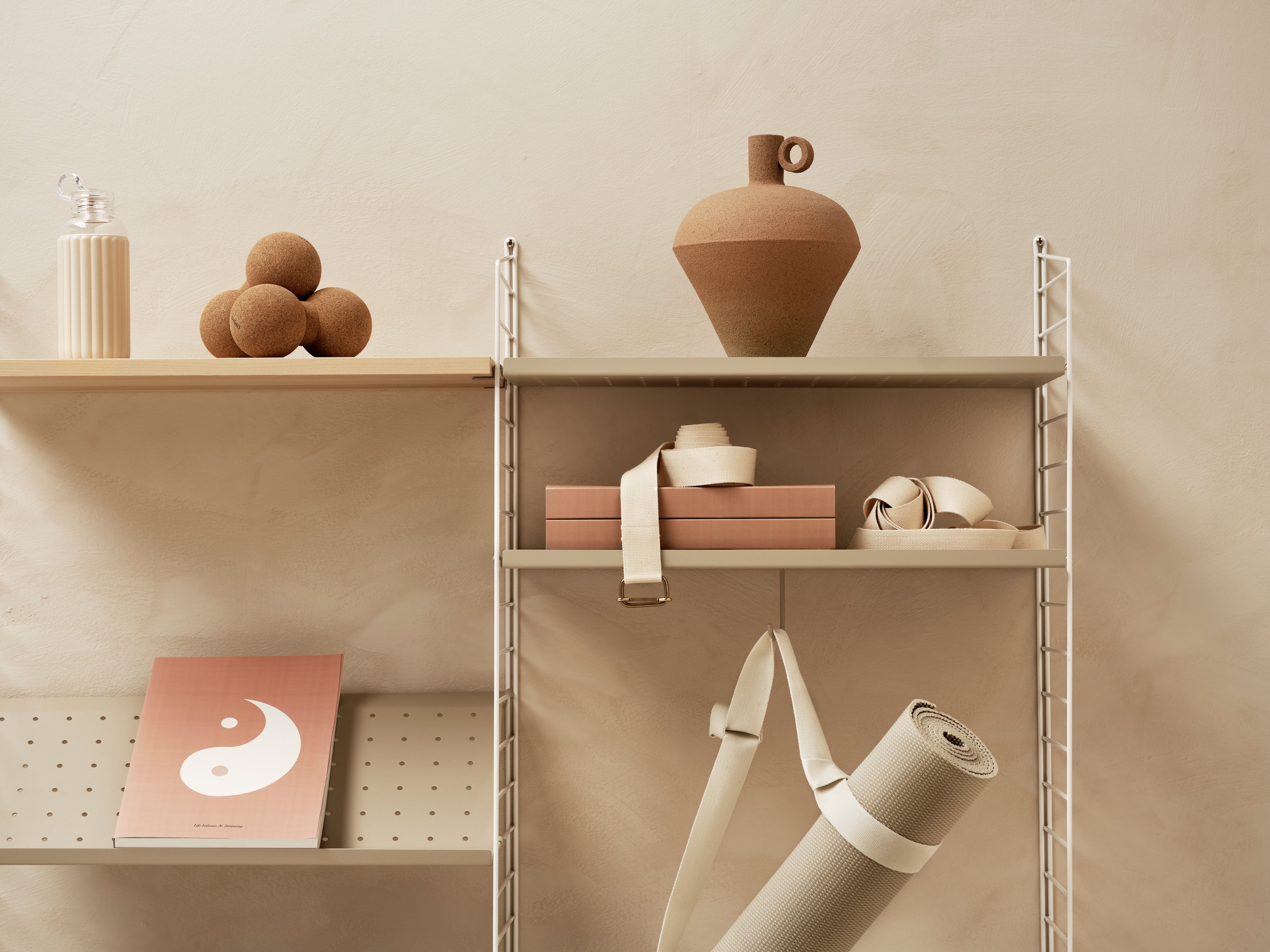 Metal shelves high w58 x d30 x h7 cm White
