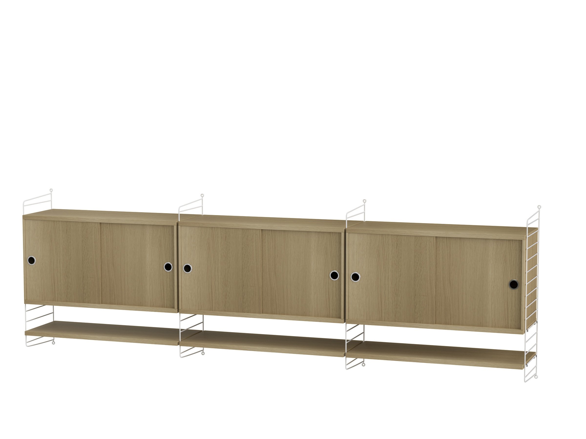 Wohnzimmer E Weiß/Eiche