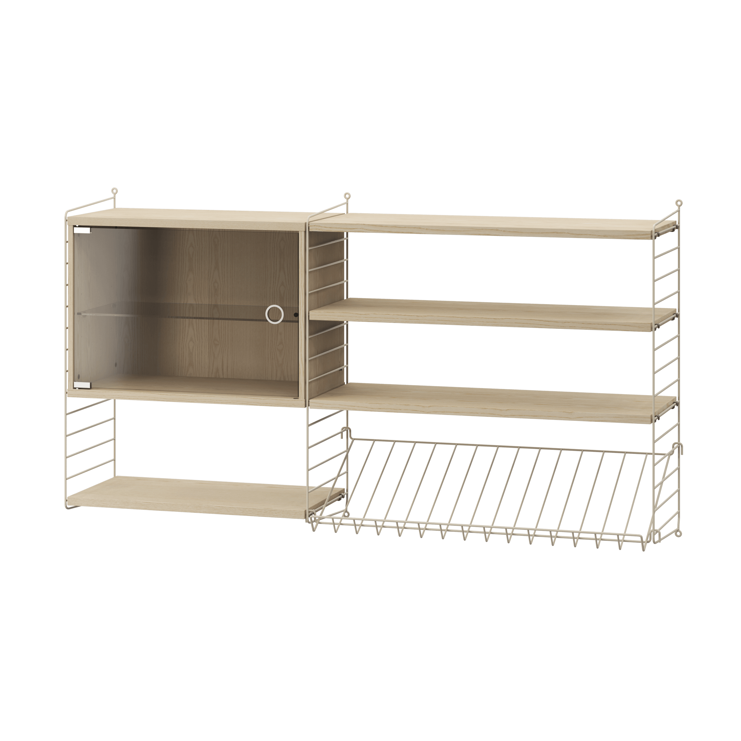 Wohnzimmer S Beige/Esche