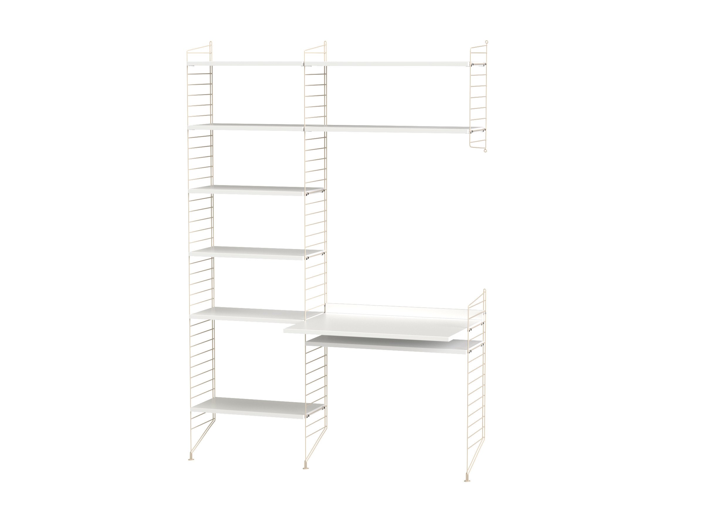 Arbeitsplatz G Beige/Weiß