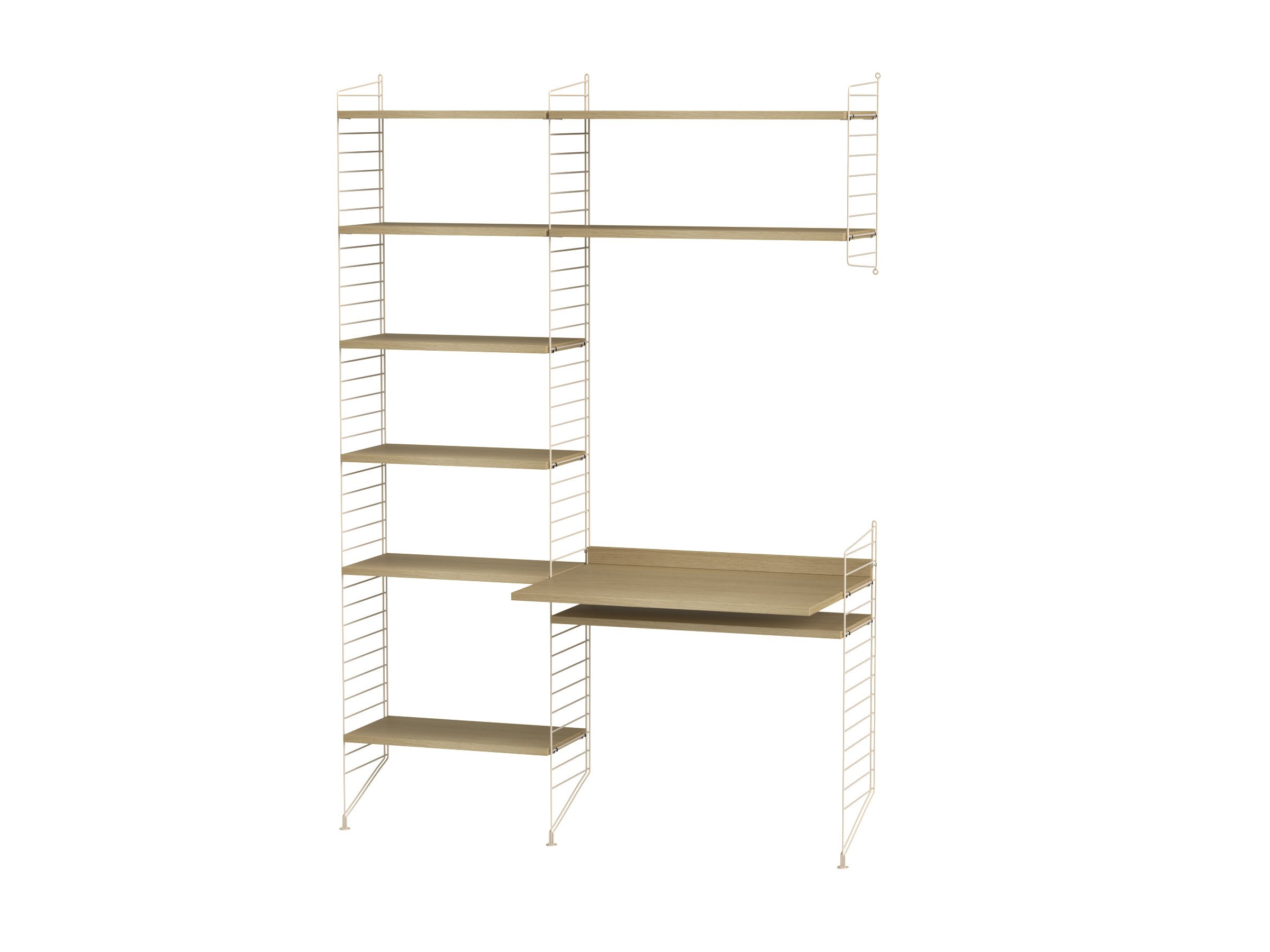 Arbeitsplatz G Beige/Eiche