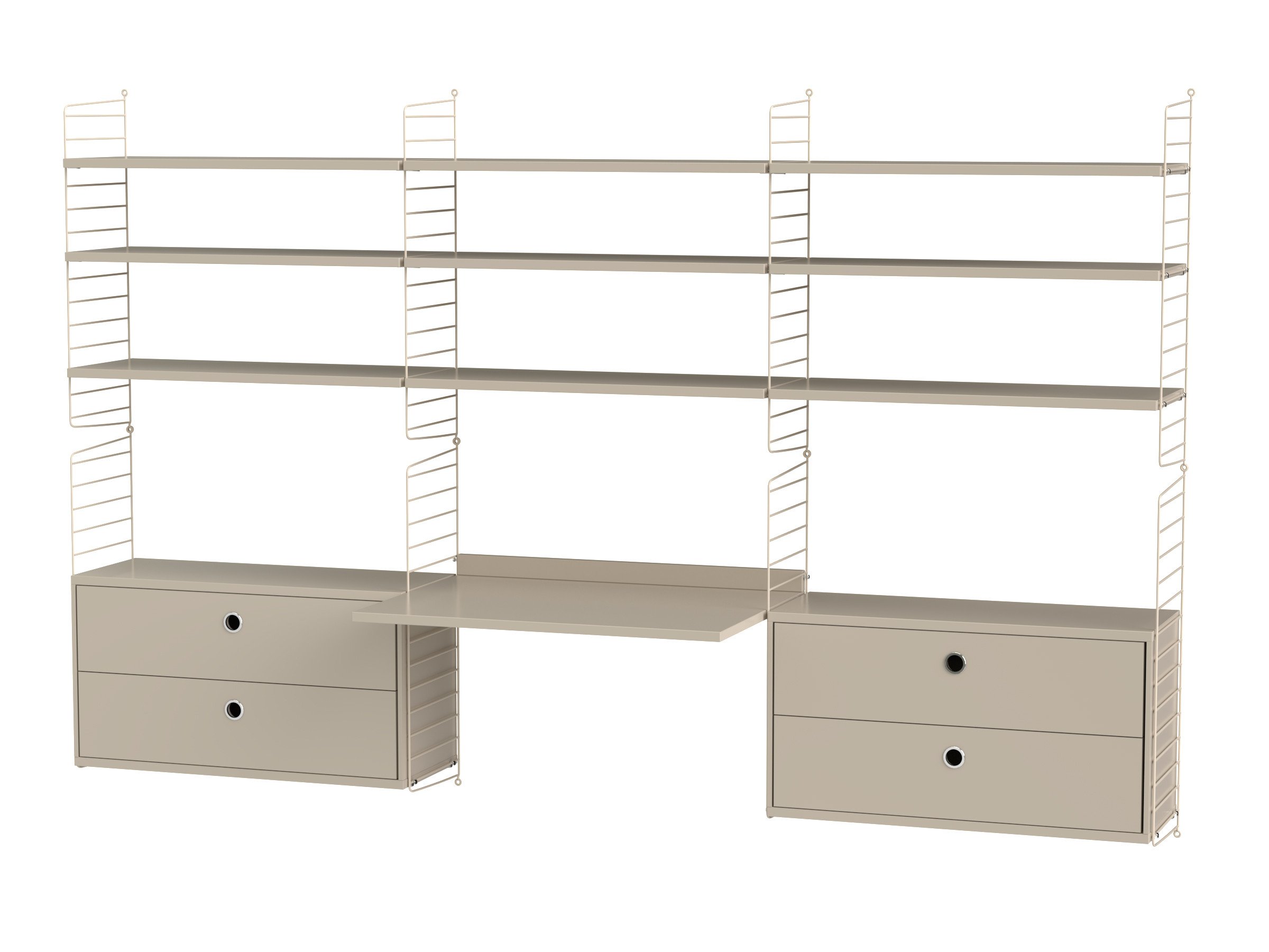 Arbeitsplatz F Beige/Beige