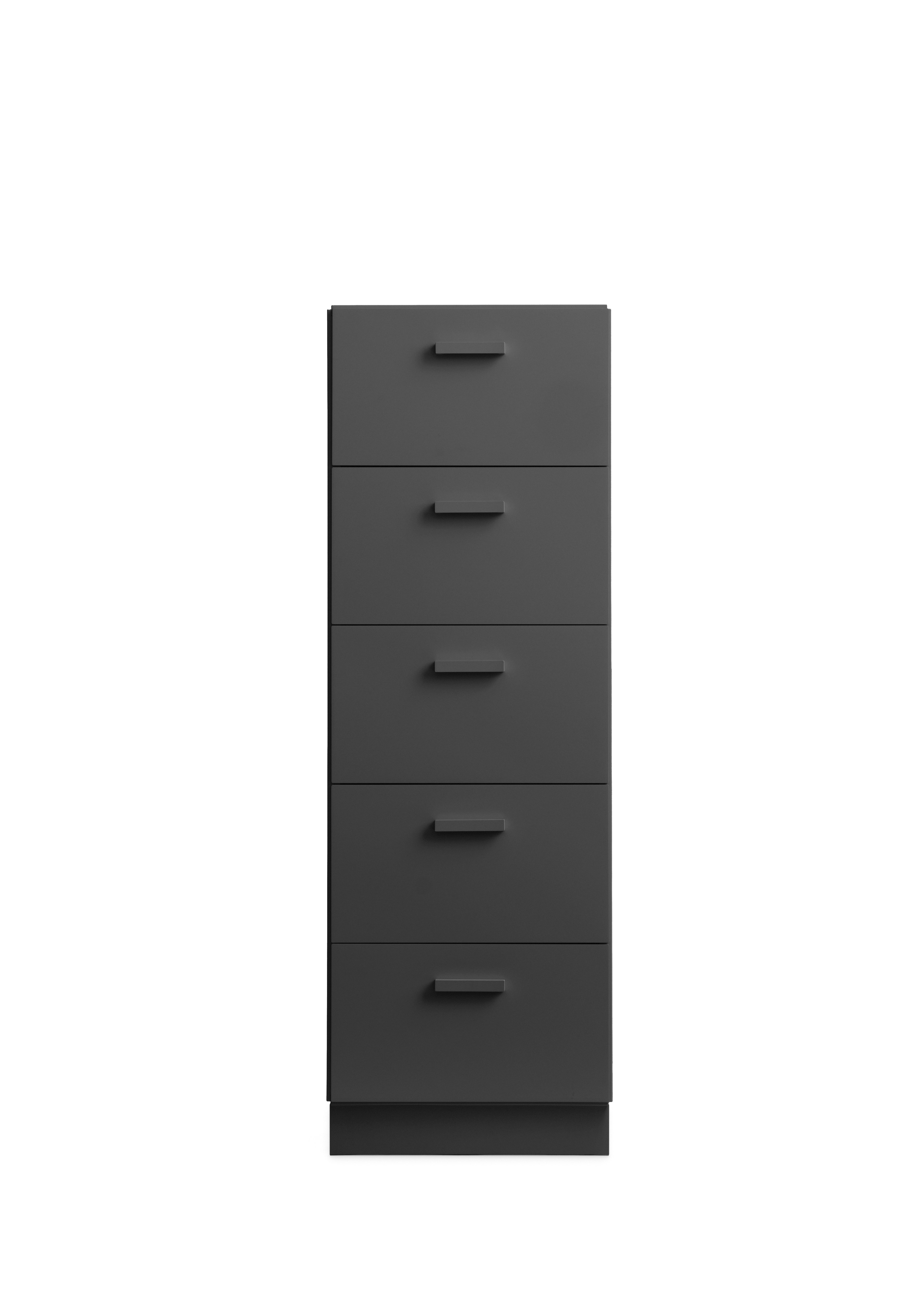 Relief Chest of drawers, tall  Grey