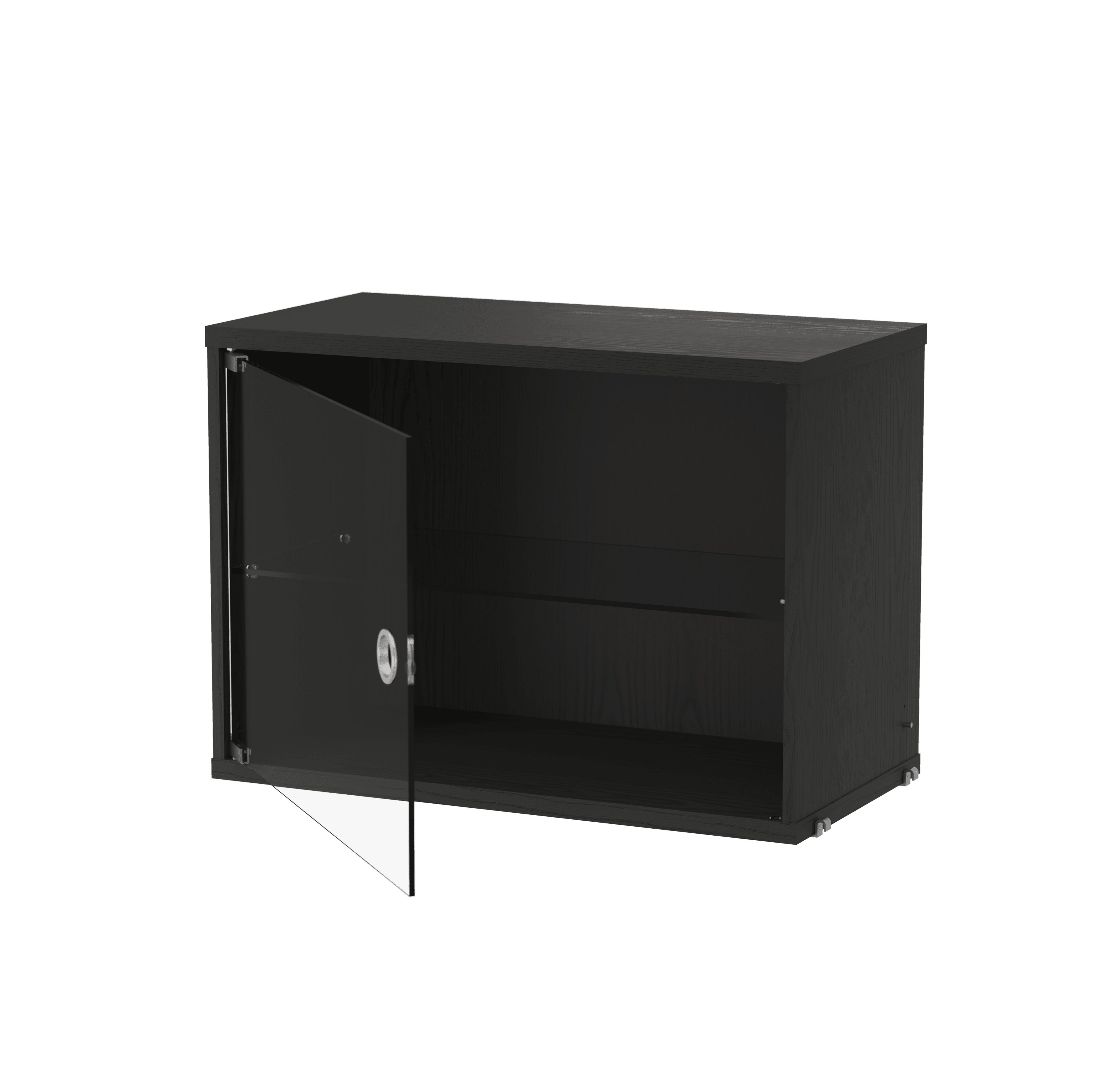 Caisson porte battante 1-pack 58x42x30 Frêne teinté noir