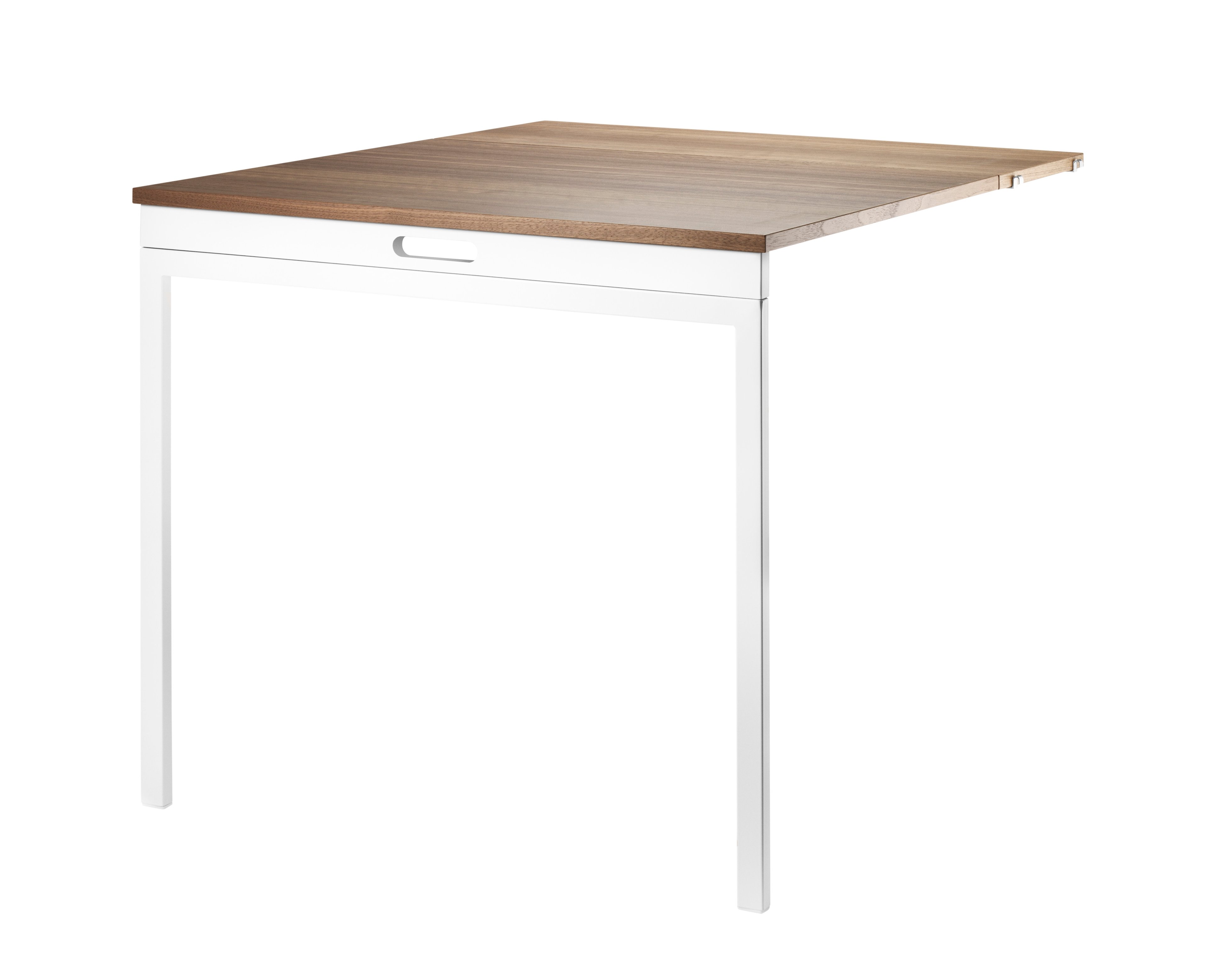 Der Klapptisch lässt sich dank seiner flexiblen Konstruktion ganz einfach auf- und abklappen. Maße in aufgeklapptem Zustand: B 78 x T 96 x H 71 cm. In abgeklapptem Zustand verschmilzt der Tisch mit dem Regal und hat dann folgende Maße: B 78 x T 30 x H 71 cm. Der Klapptisch passt zu den Gitterleitern von String® System mit einer Tiefe von 30 cm. Der Klapptisch ist perfekt für kleinere Küchen oder andere enge Räume, in denen ein fester Tisch im Weg stehen würde. Maximieren Sie den Nutzen: Machen Sie den Klapptisch tagsüber zu Ihrem Schreibtisch und abends zum Esstisch.