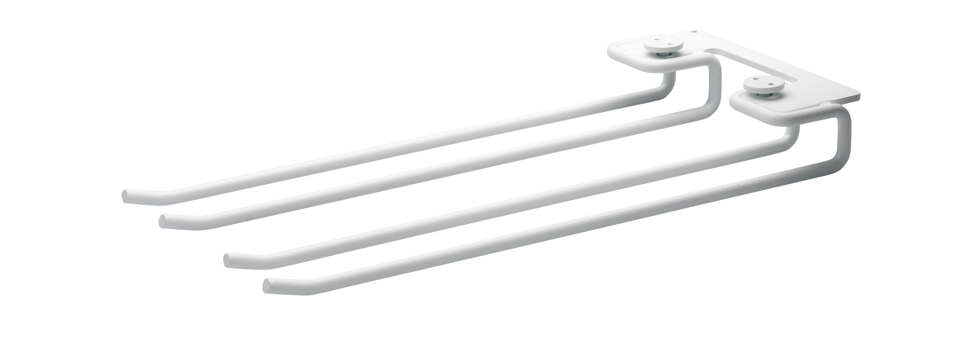 Die Glasaufhängungen sind die perfekte Ergänzung einer Regalkombination mit Regalböden aus Metall oder galvanisierten Regalböden. Sie sind das ideale Küchenzubehör und in den Größen 20 cm und 30 cm erhältlich. Auf die Glasaufhängungen von 20 cm Tiefe passen 2-3 Weingläser (Durchmesser der Öffnung: 7 cm) und auf die Glasaufhängungen von 30 cm Tiefe 3-4 Weingläser. An einem 58 cm breiten Regalboden haben bis zu drei Glasaufhängungen Platz und an einem 78 cm breiten Regalboden bis zu vier. Eine Verpackungseinheit enthält zwei Glasaufhängungen, wobei zu jeder Glasaufhängung zwei Schienensets gehören.